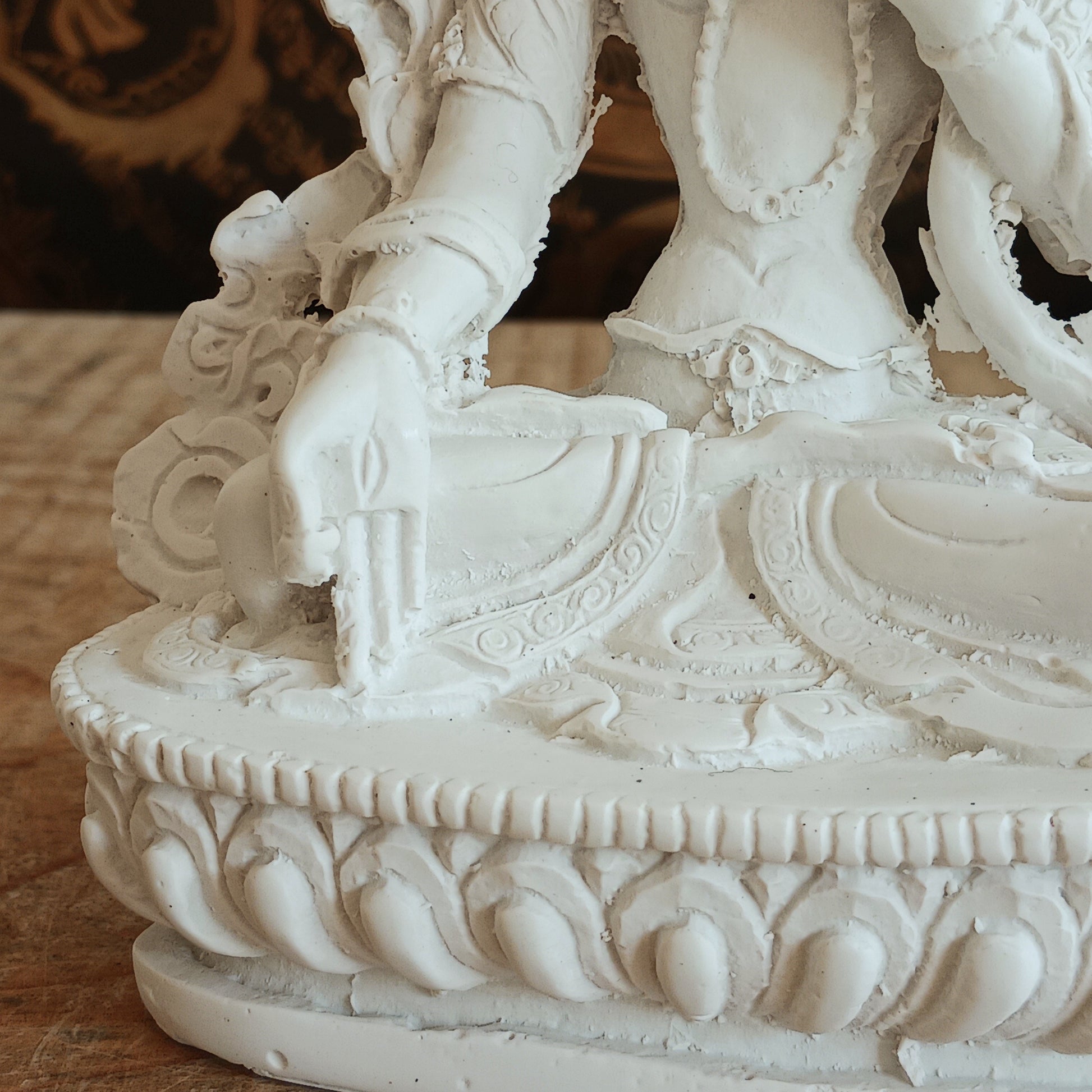 White Tara statue handcrafted in Nepal. A serene symbol of compassion, healing, and long life. Perfect for your altar, home, or spiritual gifts.