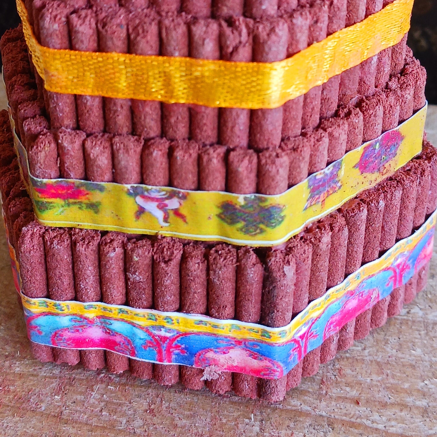 Bring authentic Himalayan tradition to your sacred space with this Buddhist Shrine Tibetan Incense Torma. Handmade in Nepal using the ancient art of incense crafting, each torma is carefully formed from a blend of herbs, fragrant woods, and spices.