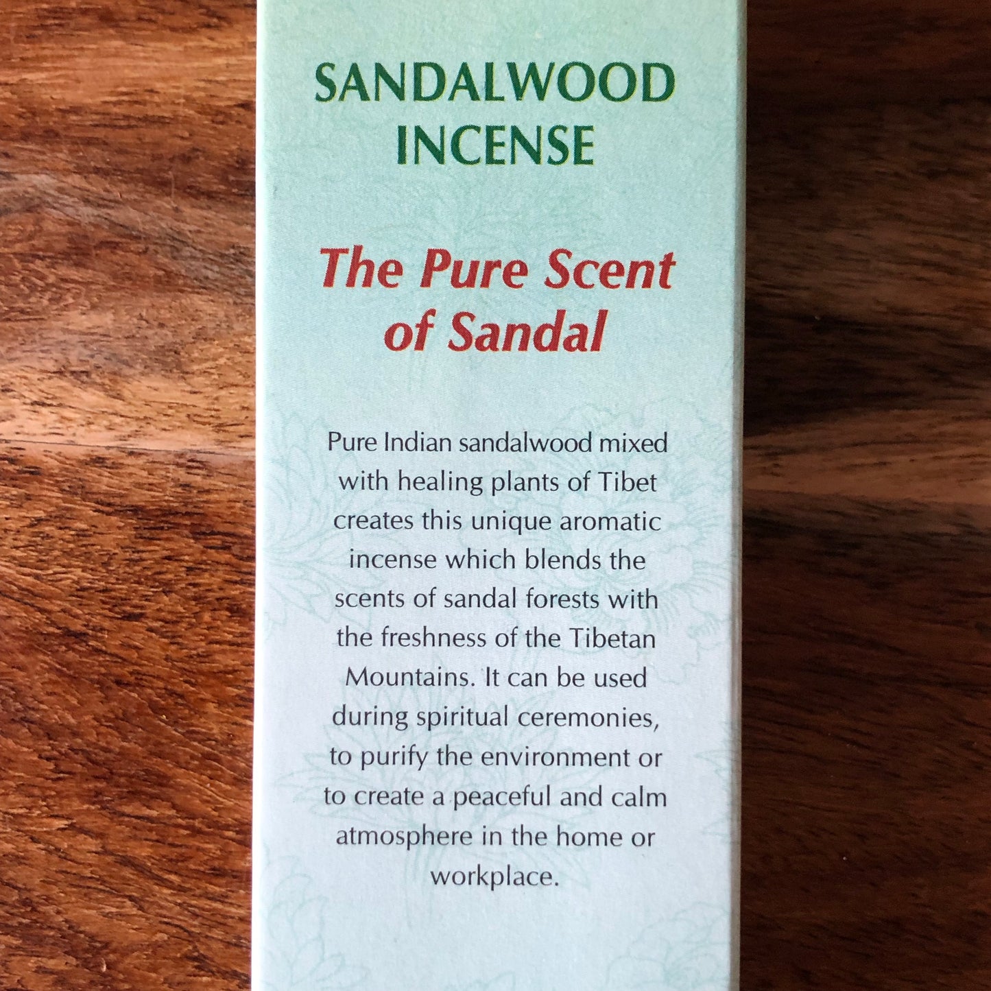 Gangchen Himalayan incense Pure scent of Sandalwood
