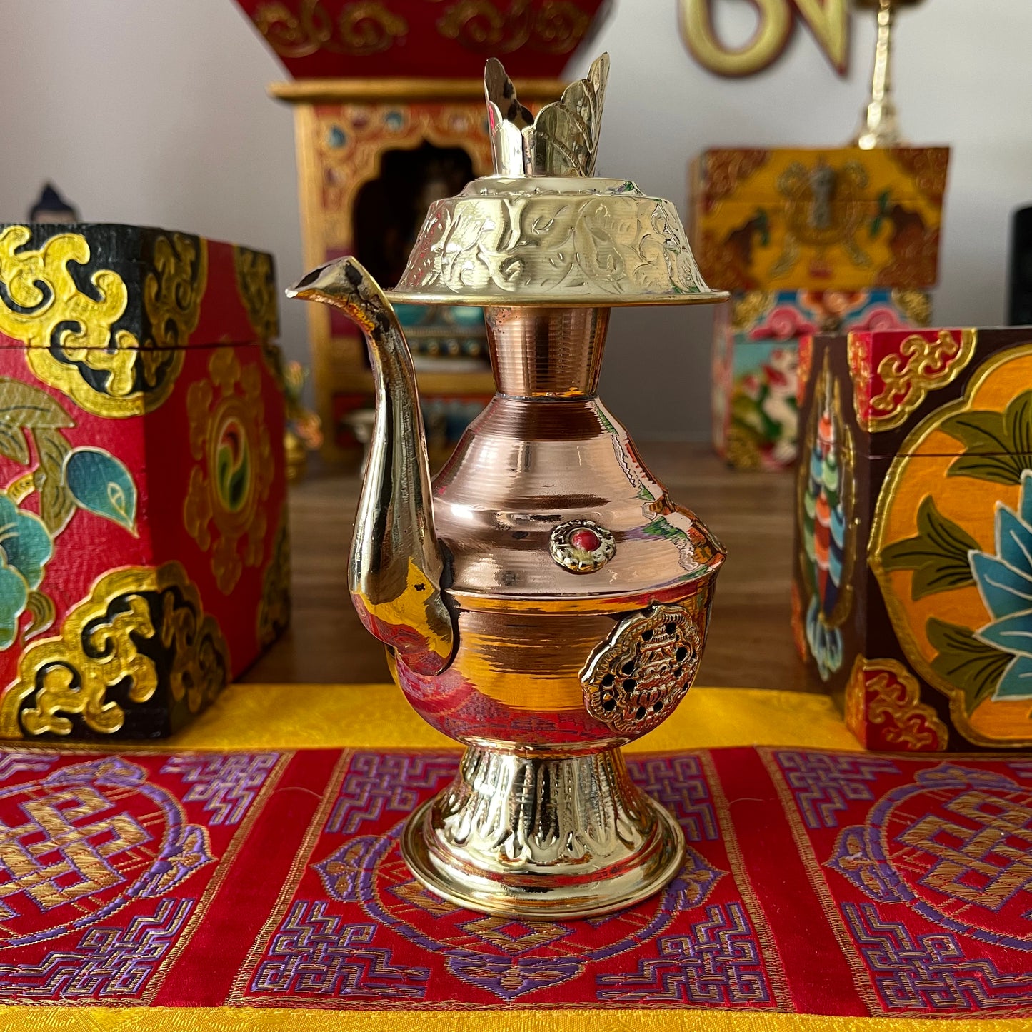 Tibetan Buddhist Copper Bhumpa 17cm Tibetan Buddhist ritual Bhumpa