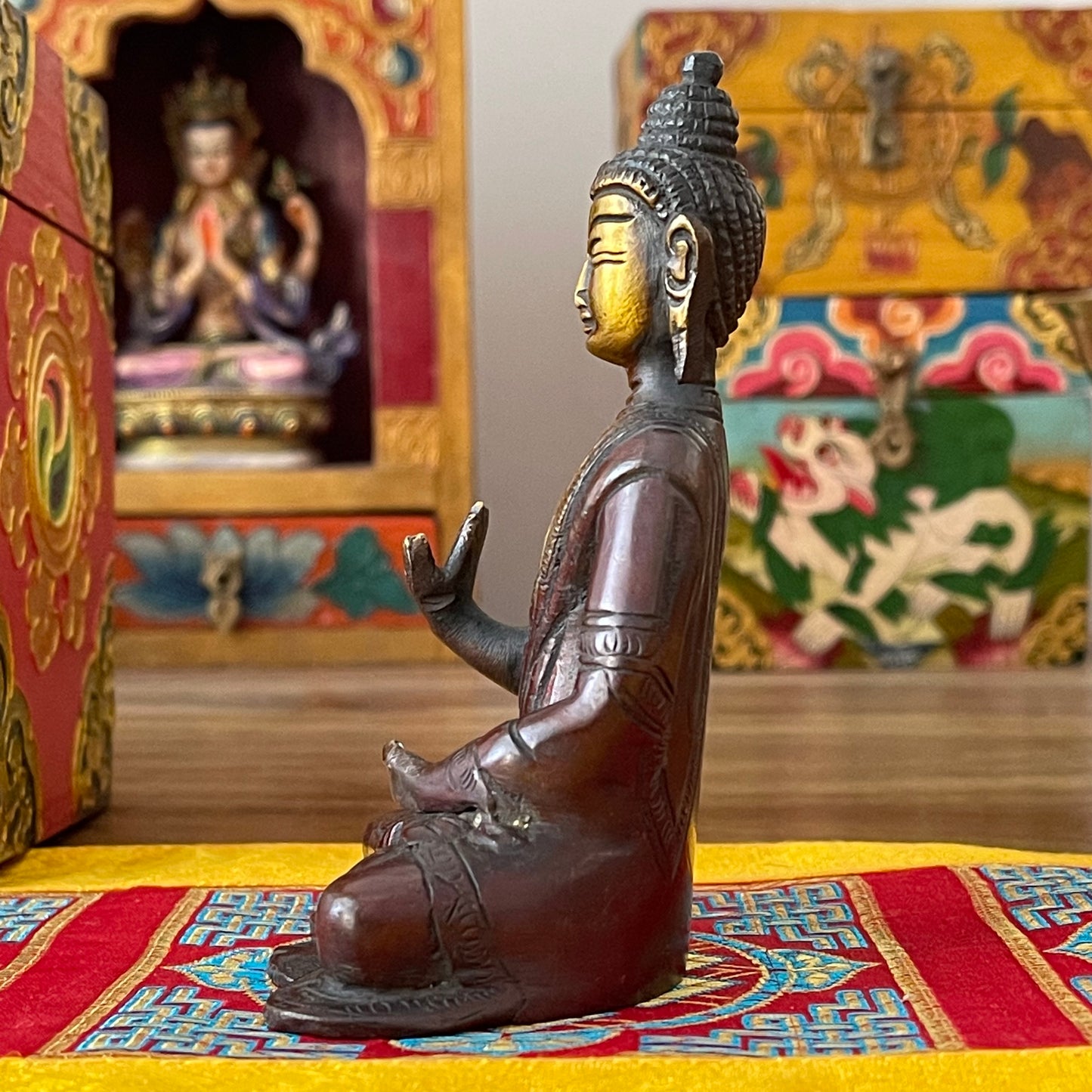 Brass Buddha Statue  12 cm