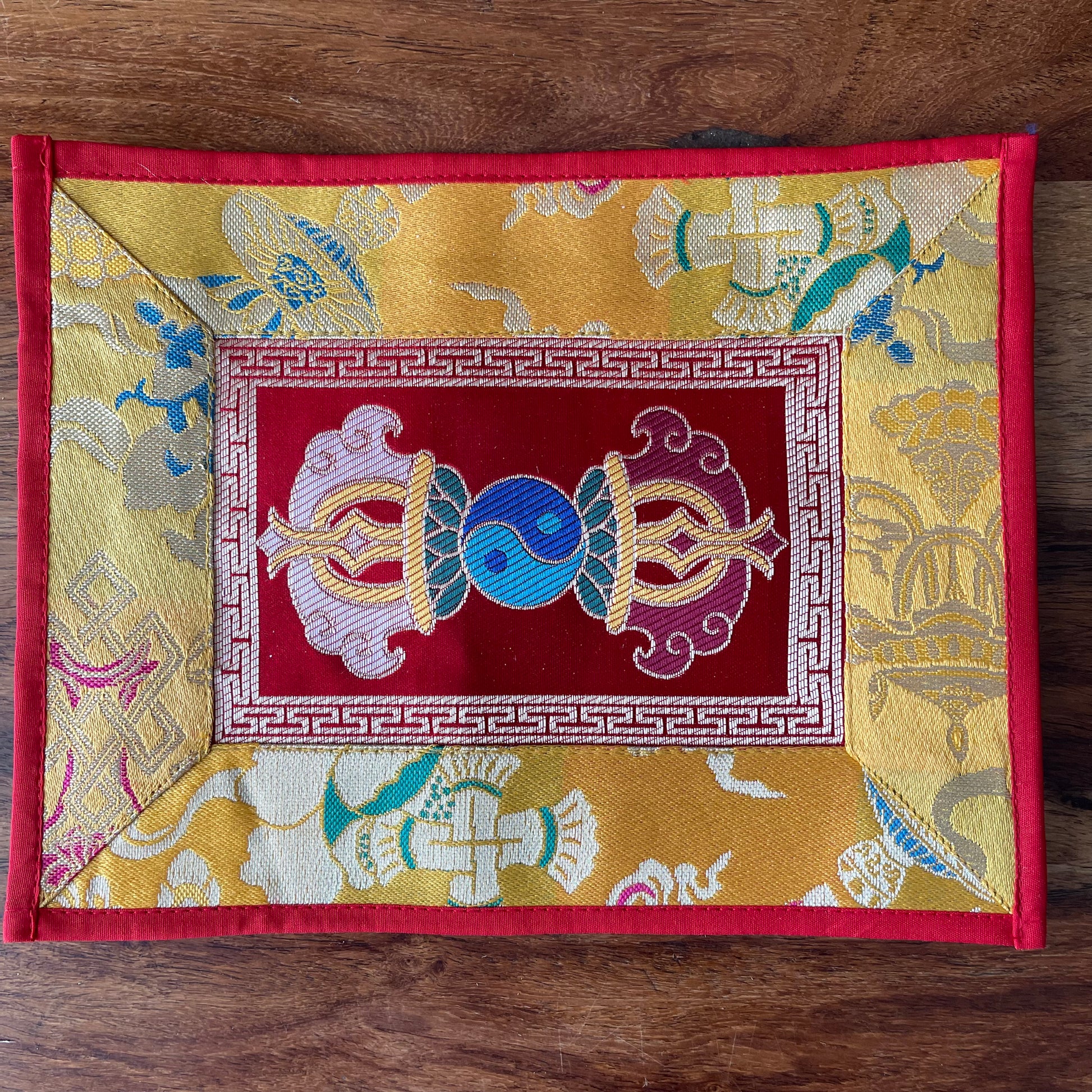 Altar cloth with dorje brocade | Dorje Alter cloth Sing bowl Cloth