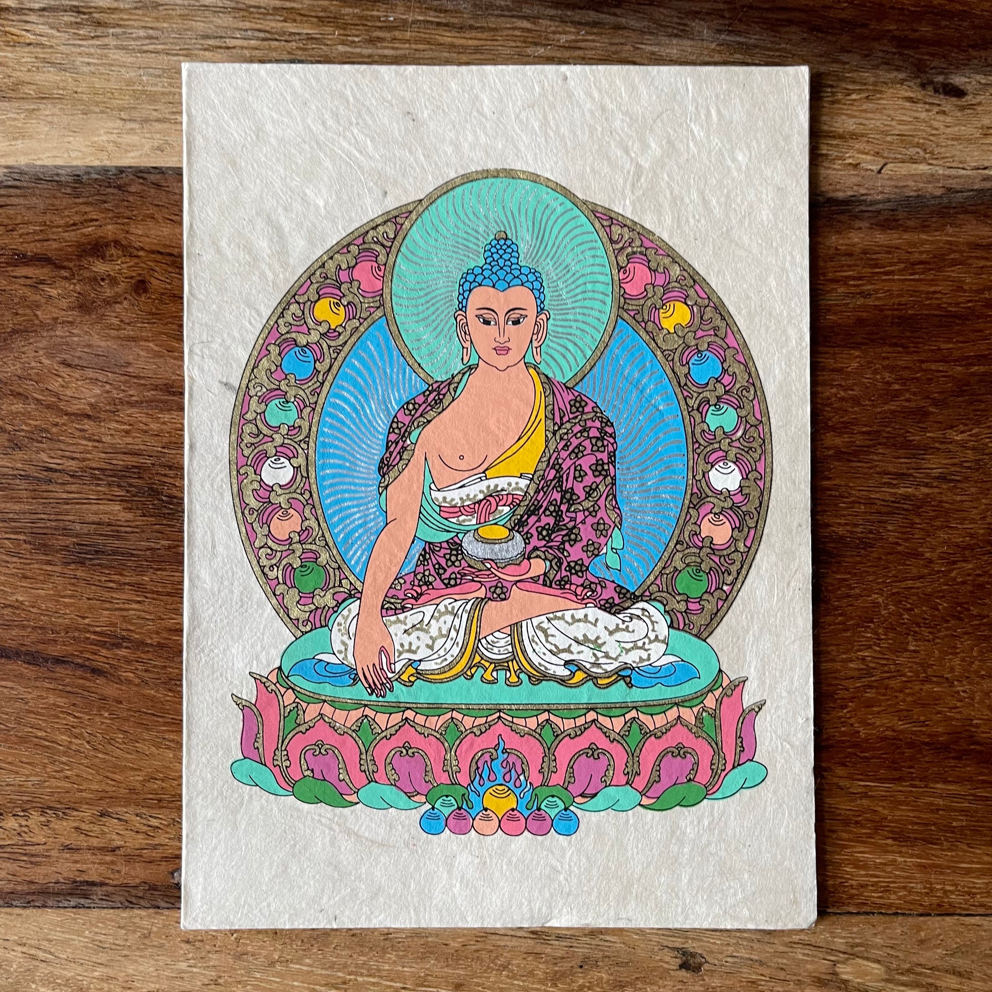 Lokta Paper  greetings Card Shakyamuni