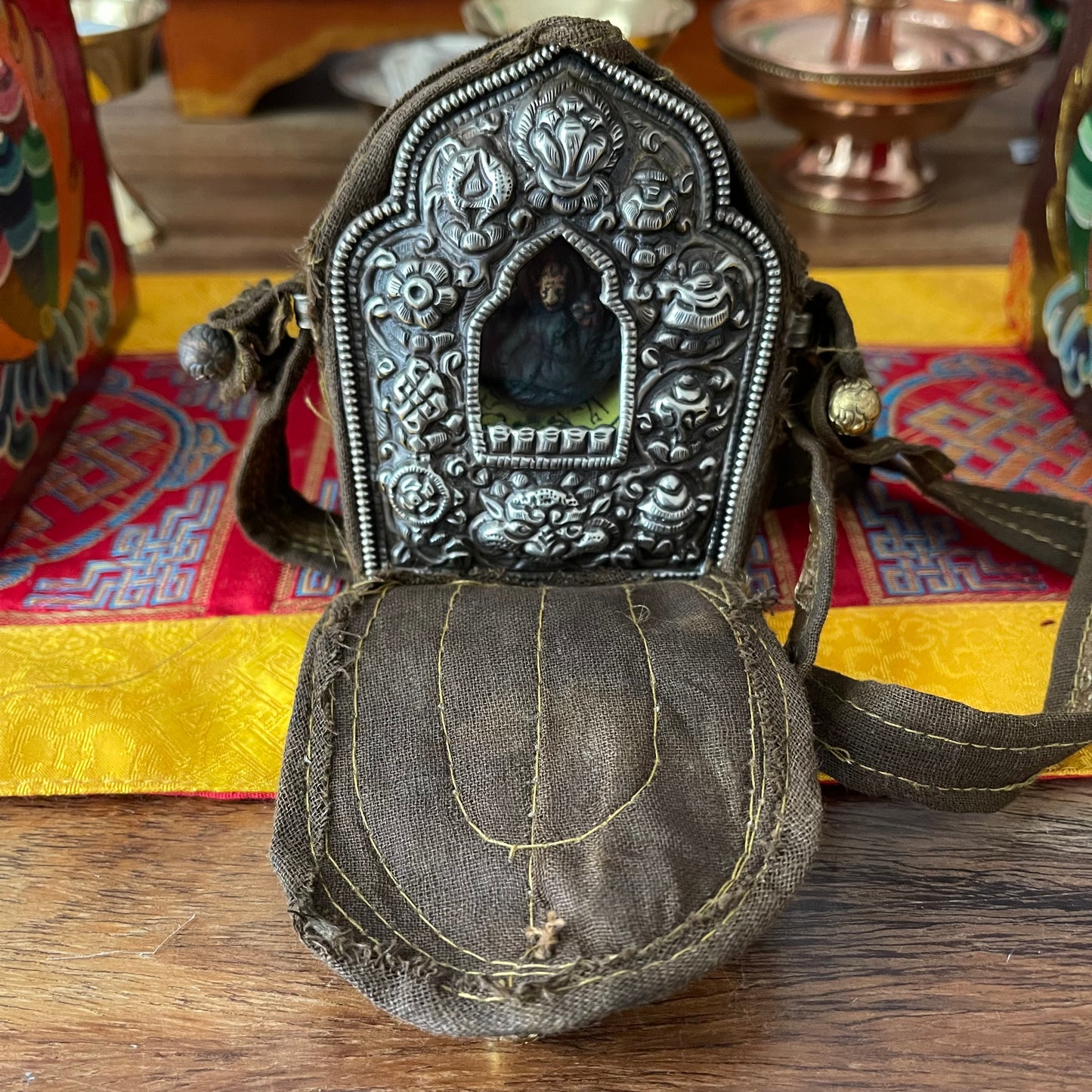 Tibetan Travel Gau portable Prayer Box  shrine
