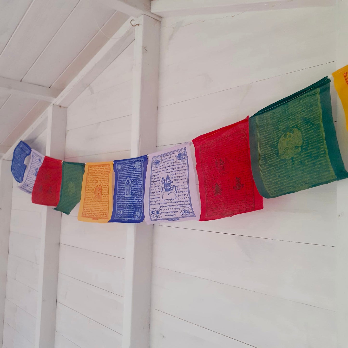 Cotton Tibetan Prayer Flags 10 flags 16cm × 20cm