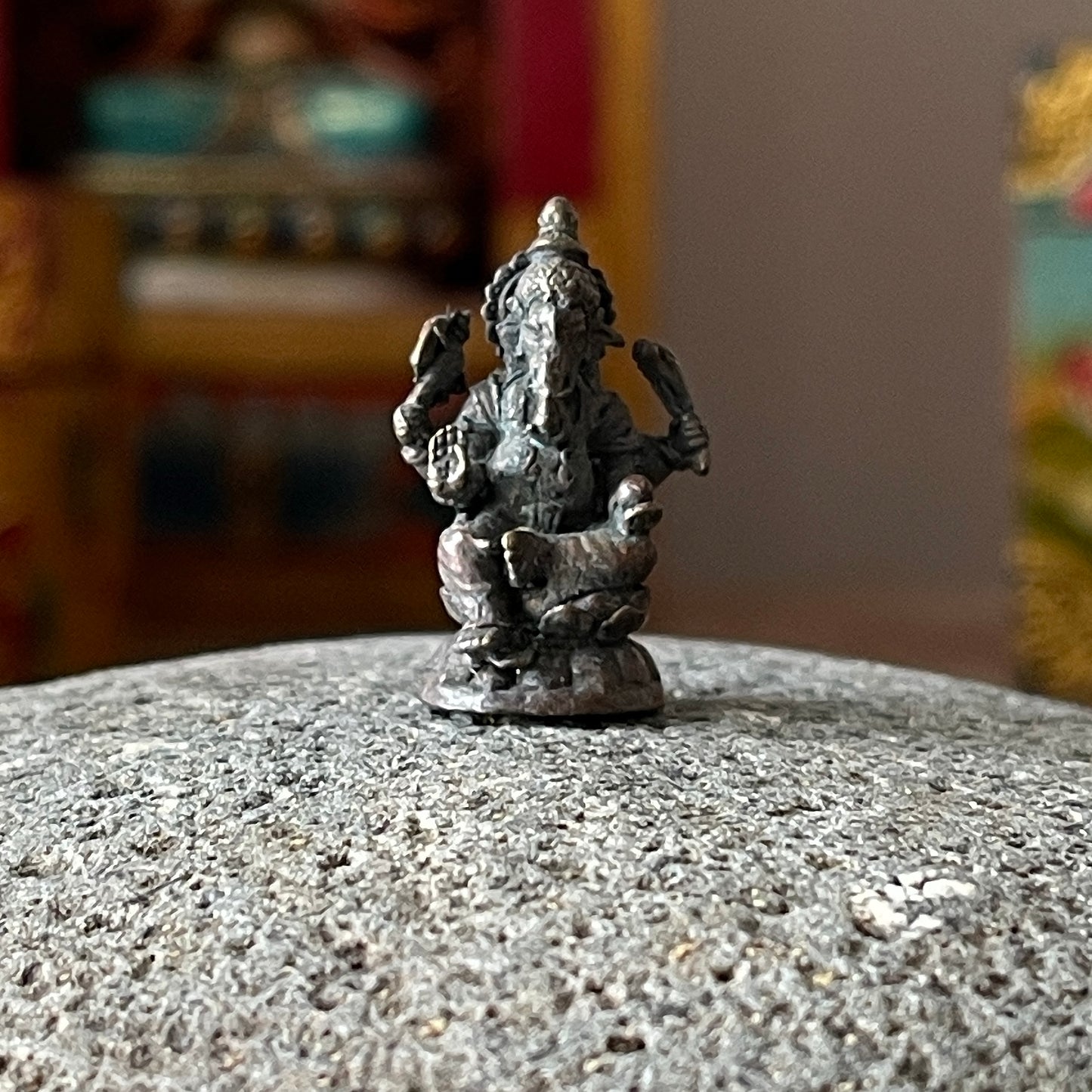 Mini Brass Ganesh Statue 3 cm