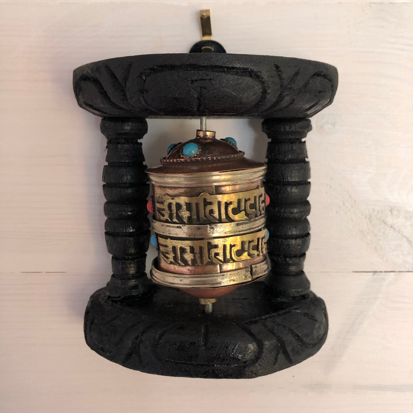 Wall Mounted Prayer Wheel | Small Hand crafted prayer Wheel