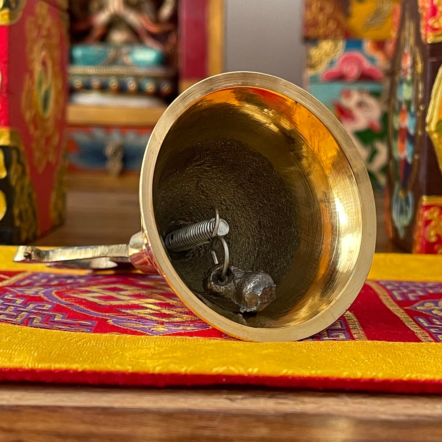 Nepalese OM Brass alter bell 11.5 x 6.5 cm