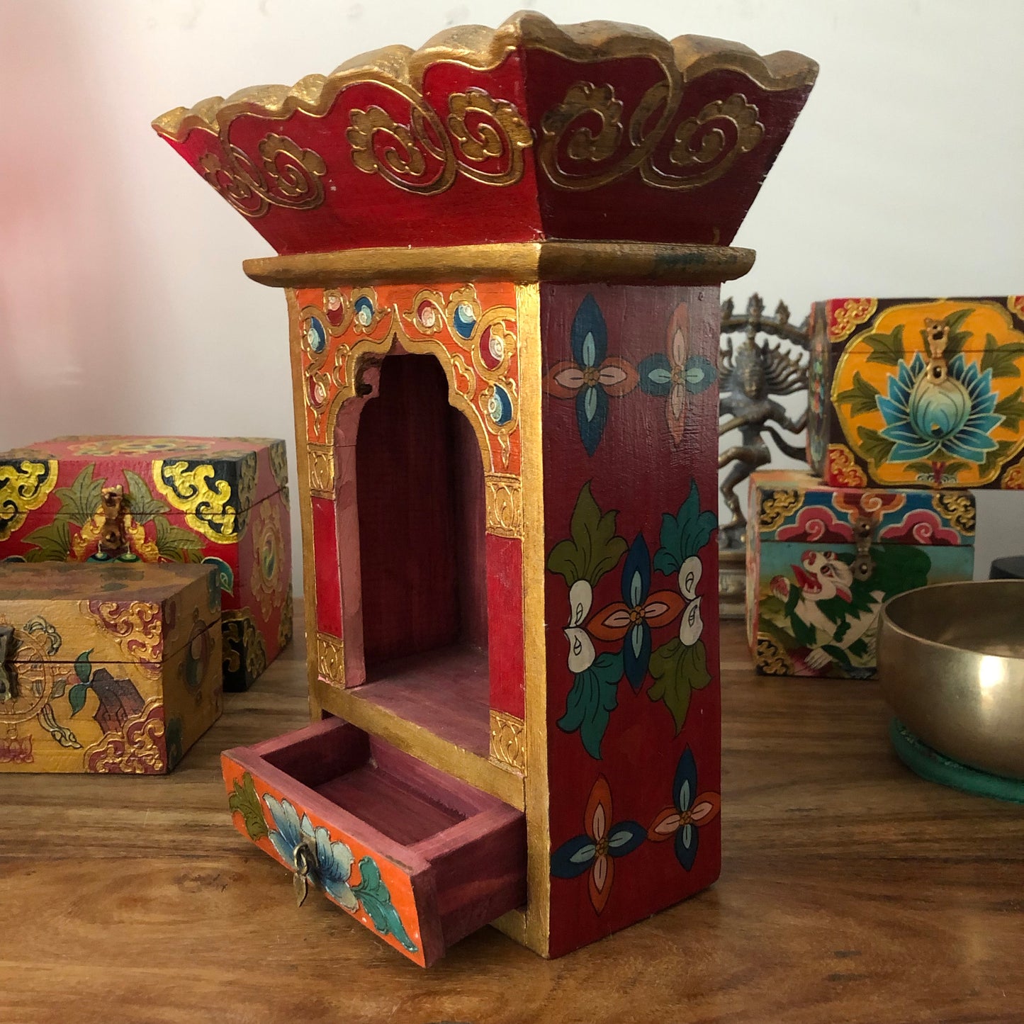 Tibetan Style Shrine Alter  Box 30 cm