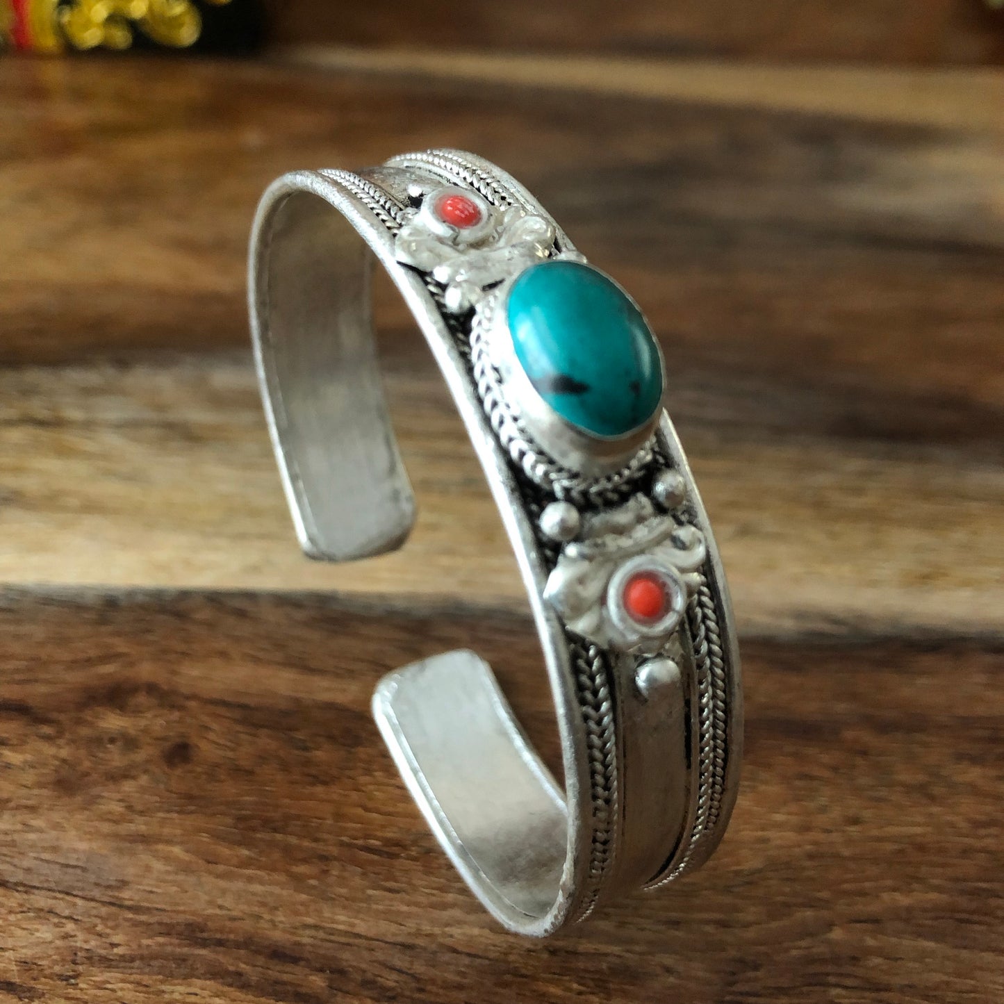 Tibetan bracelet  with Turquoise  stone