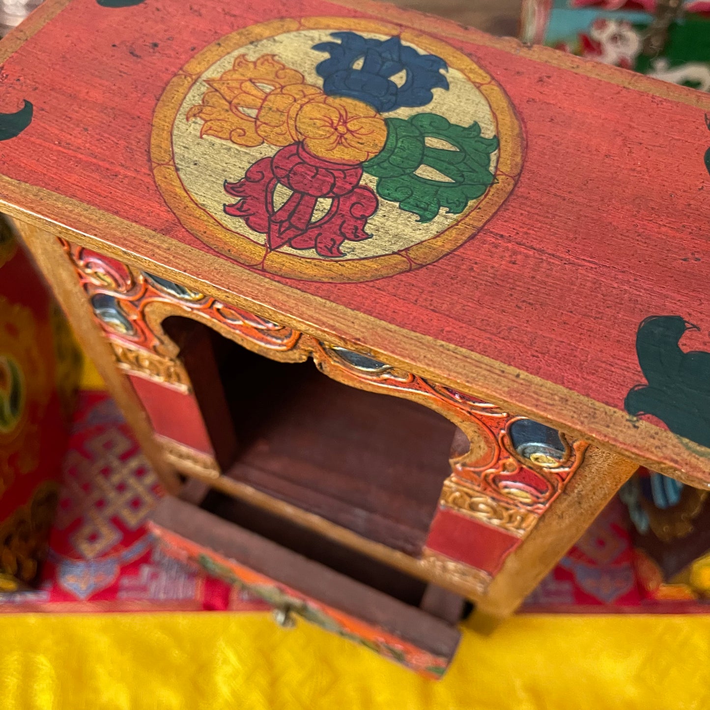 Tibetan Style Shrine Alter  Box 22 x 18 x 9 cm