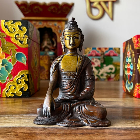 Brass Buddha Statue  12 cm