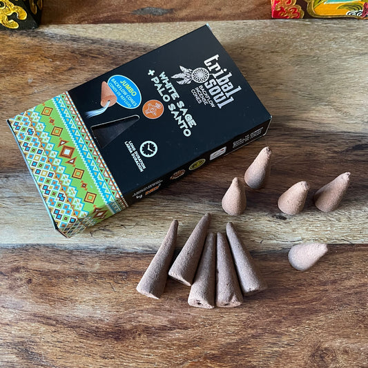 Tribal soul White Sage and Palo Santo Backflow Incense Cones