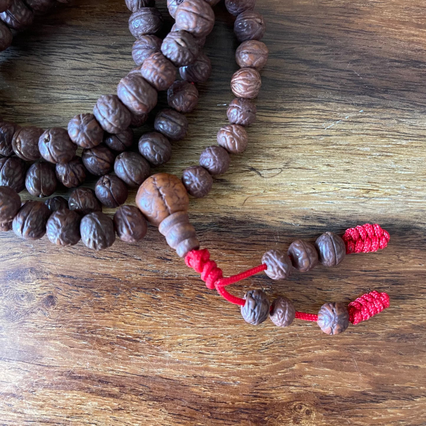 Buddhist prayer beads | Rako Japa Mala Lotus beads Natural