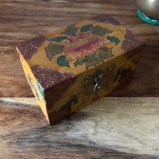 Wooden Small Rectangular Tibetan  Box