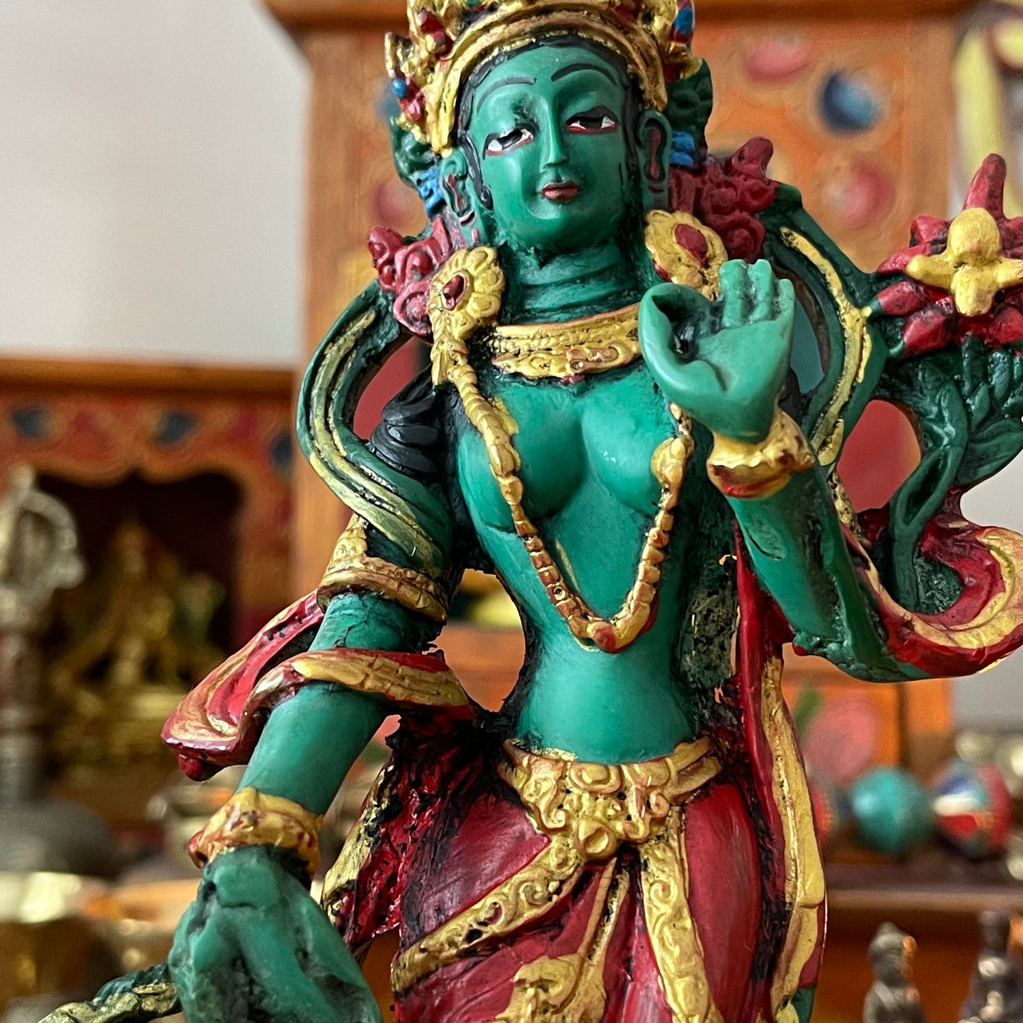 Dancing Tara Statue | Green Tara varada mudra