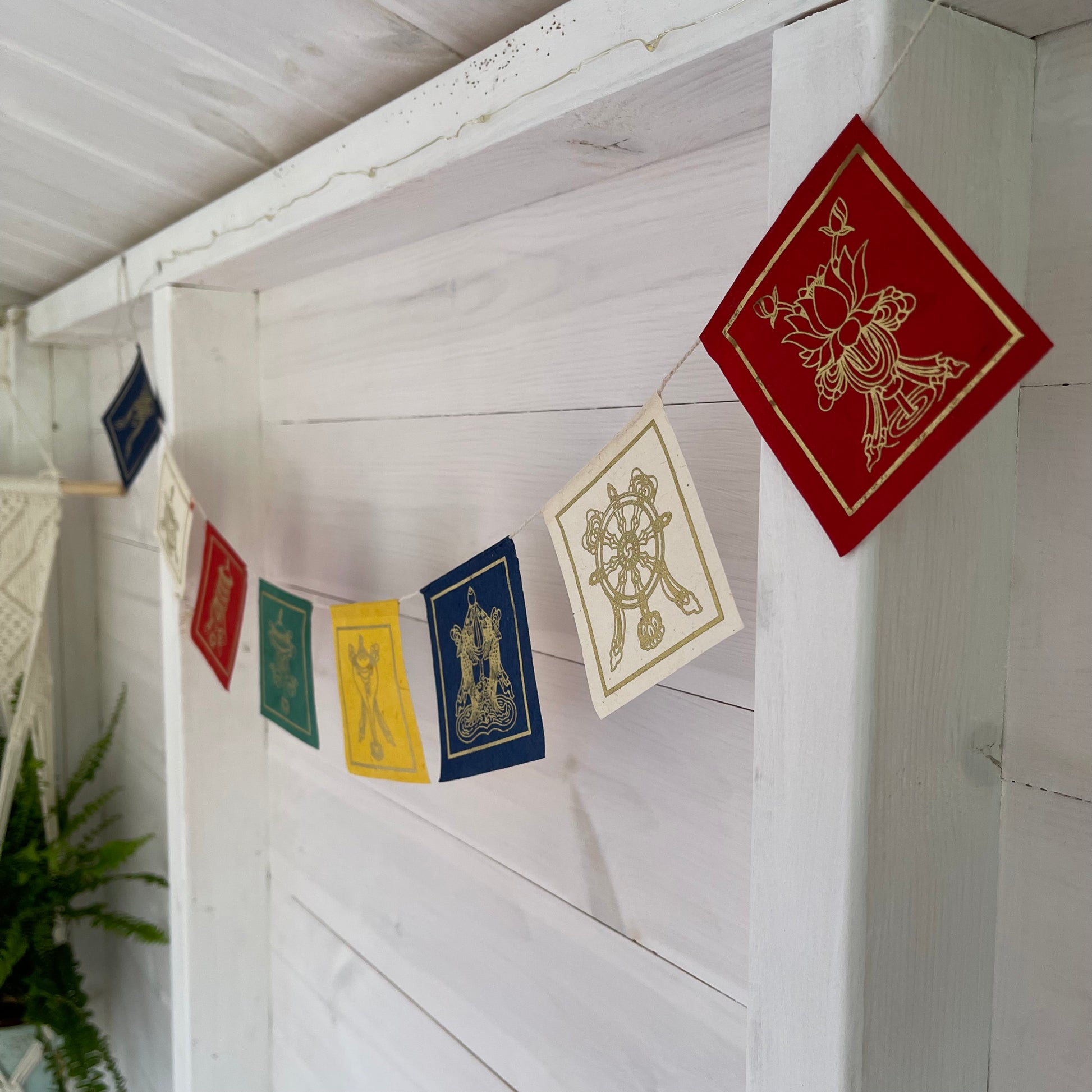 Tashi Lokta Paper Prayer Flags  7.5cm × 8cm
