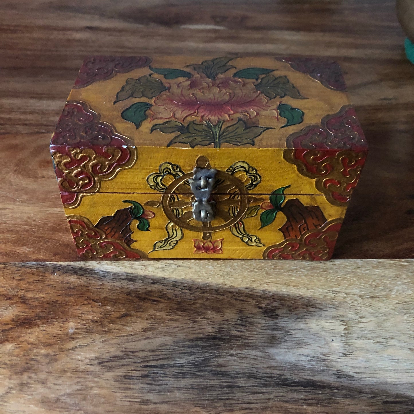 Wooden Small Rectangular Tibetan  Box