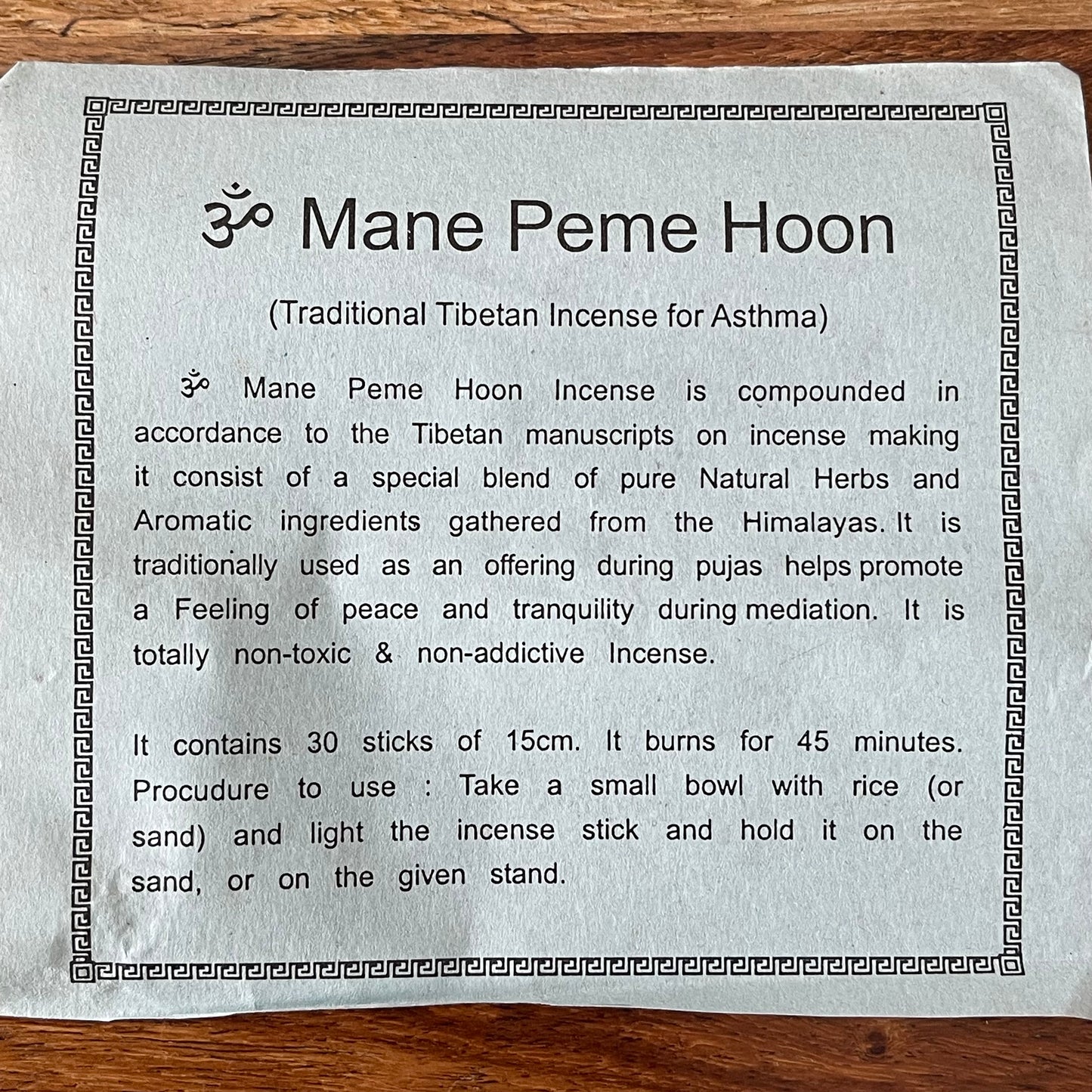 Om Mane Padme Hum Tibetan Incense sticks (30)