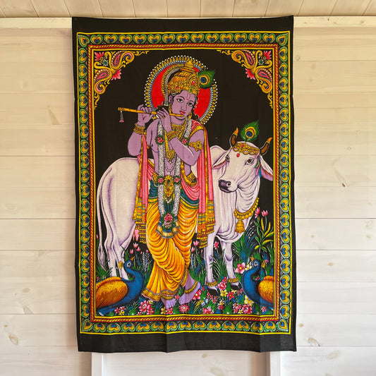 Lord Krishna Wall Hanging  76 cm × 107 cm