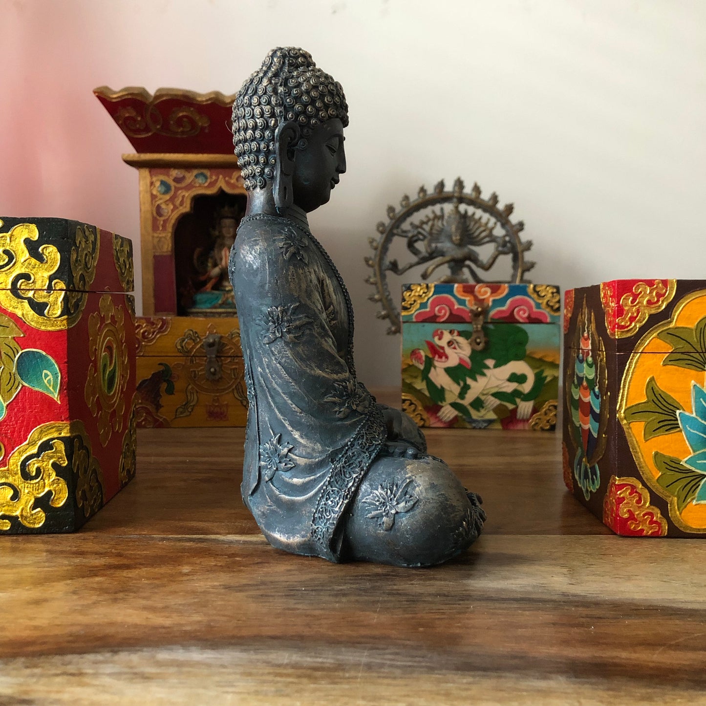 Meditation Buddha antique finish 22 cm