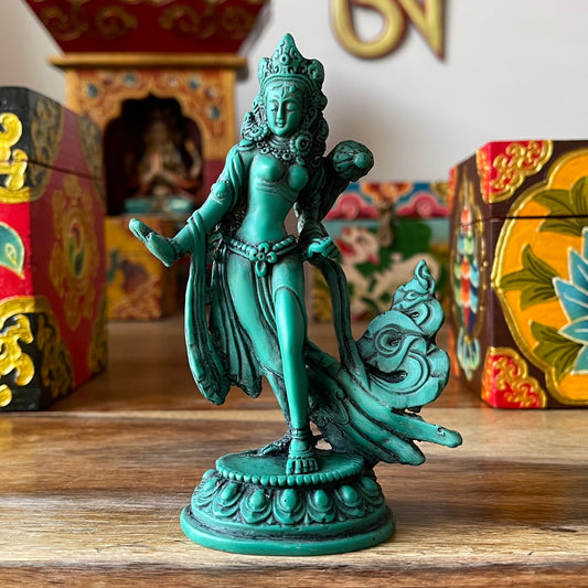 Dancing Tara Statue | Green Tara varada mudra 13 cm