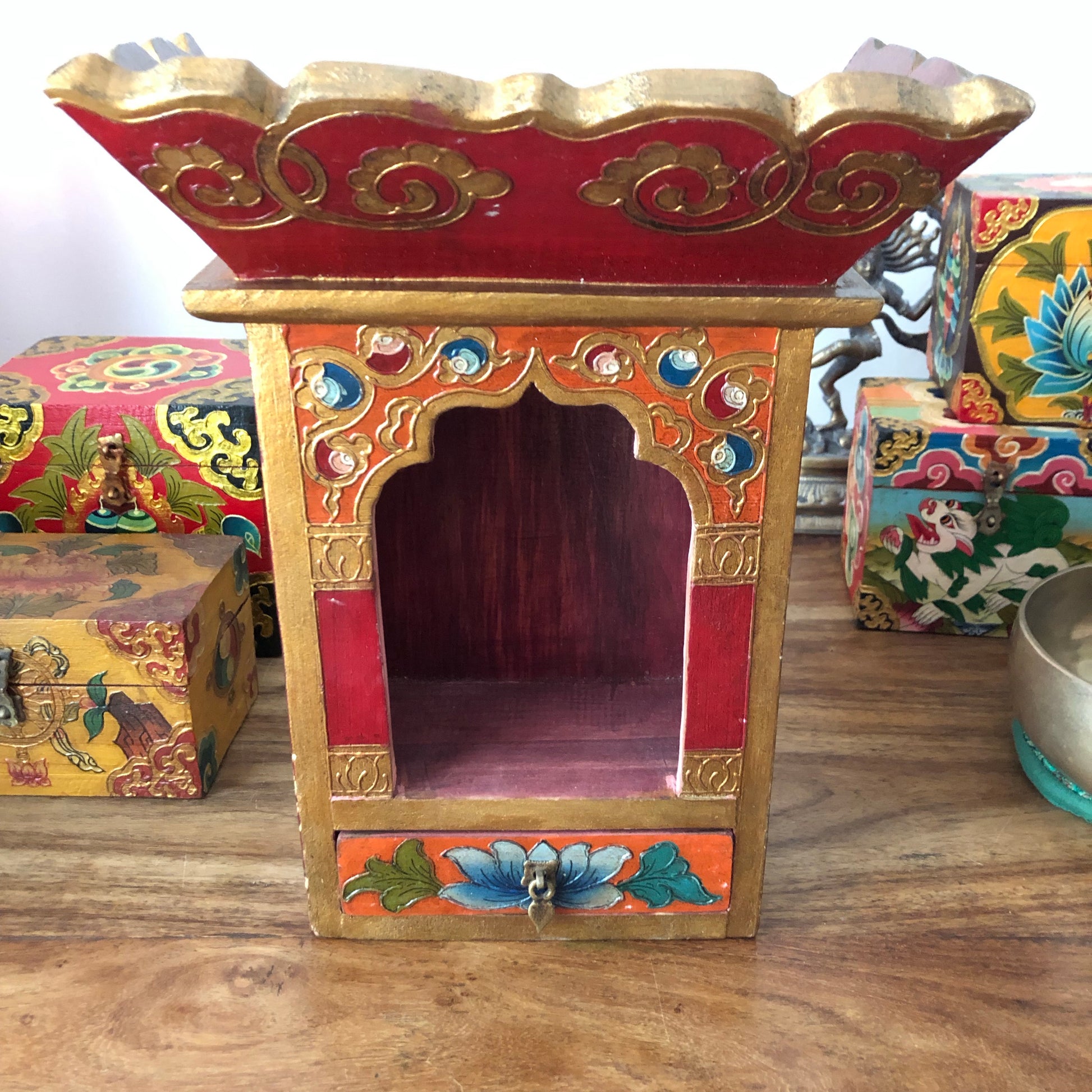 Tibetan Style Shrine Alter  Box 30 cm