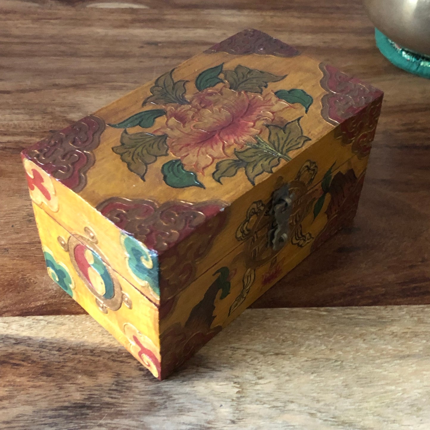 Wooden Small Rectangular Tibetan  Box