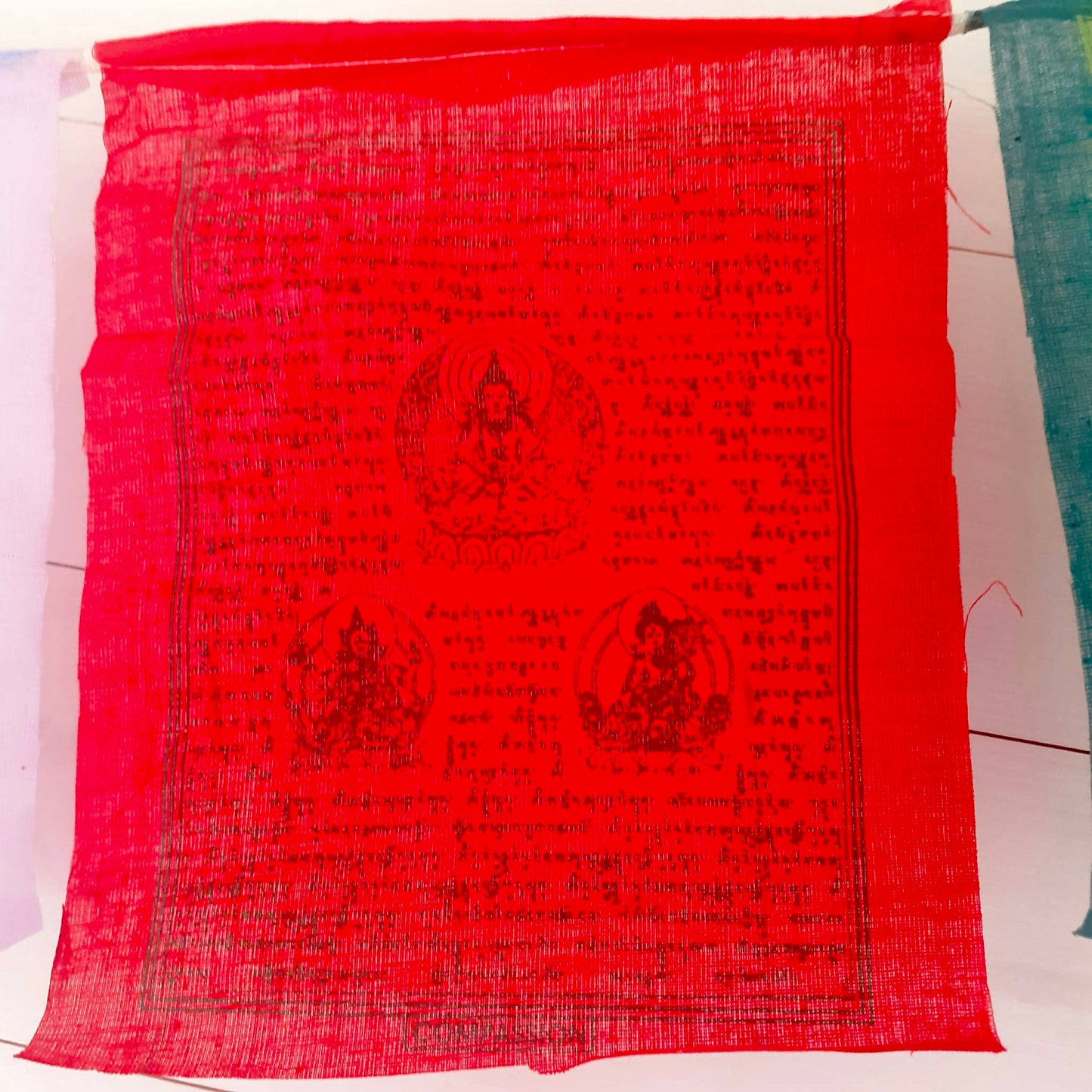 Cotton Tibetan Prayer Flags 10 flags 16cm × 20cm
