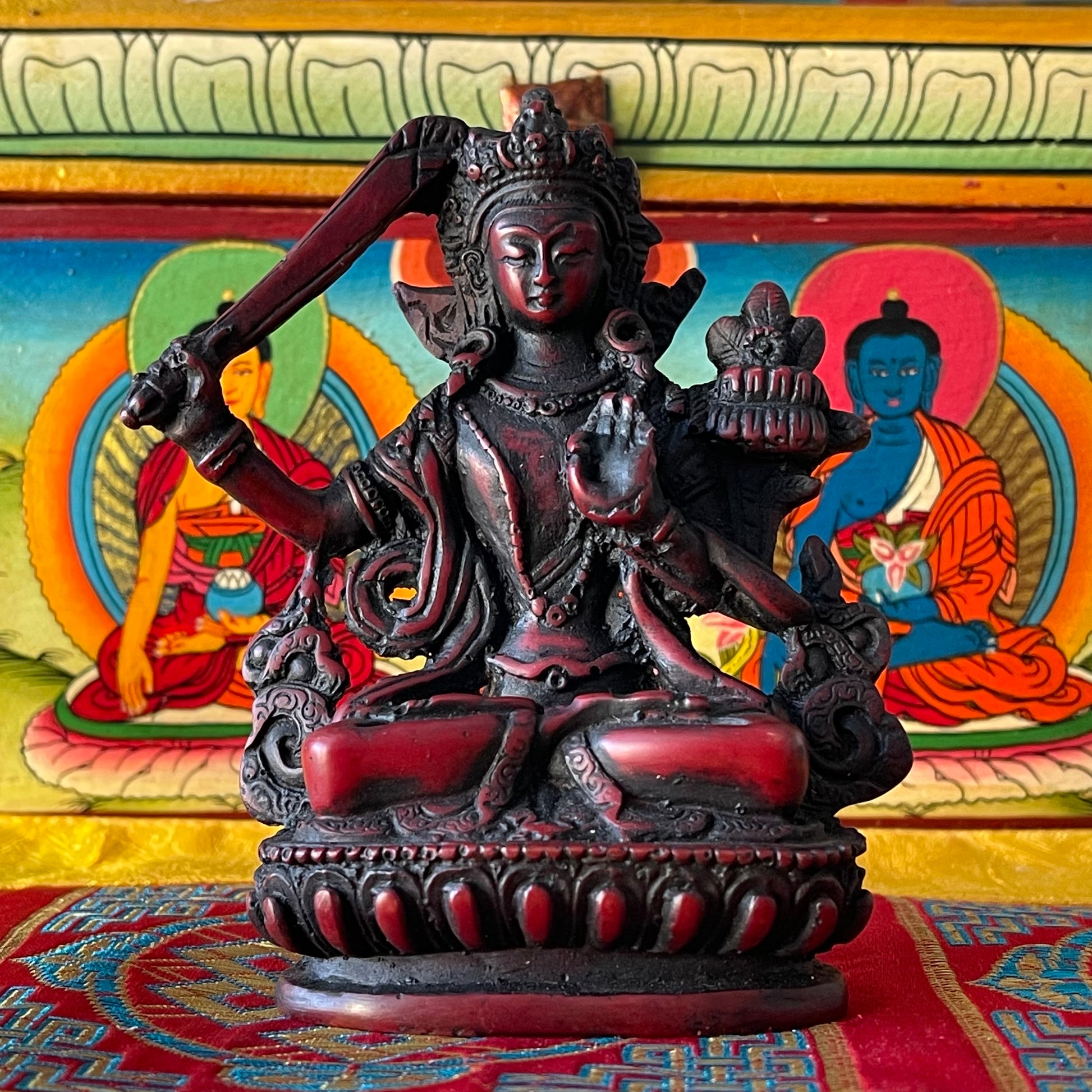 Resin Statue of Manjushri 11 cm