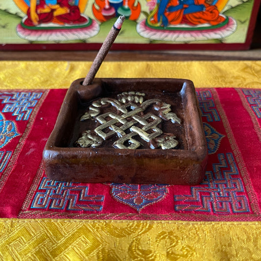 Endless Knot Tibetan Incense Burner