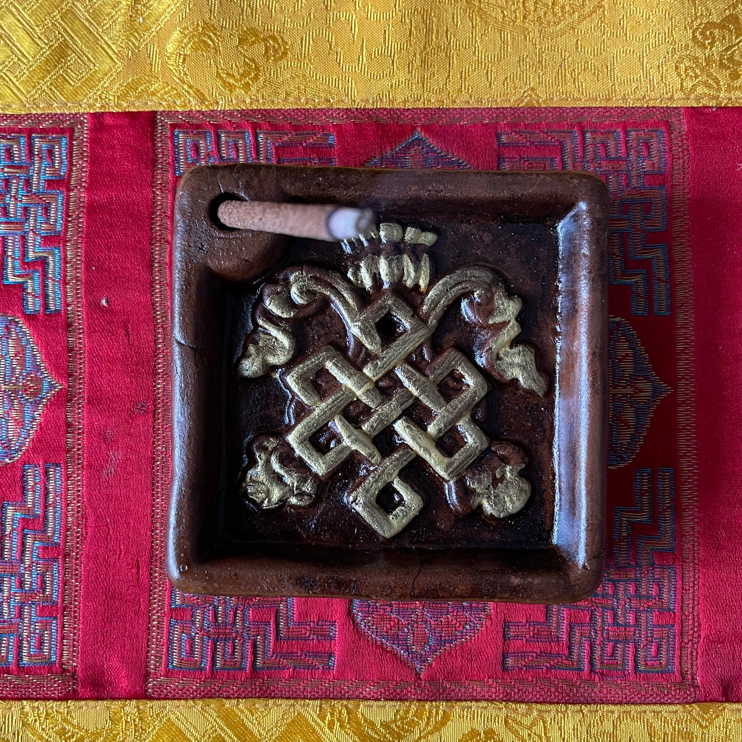 Endless Knot Tibetan Incense Burner