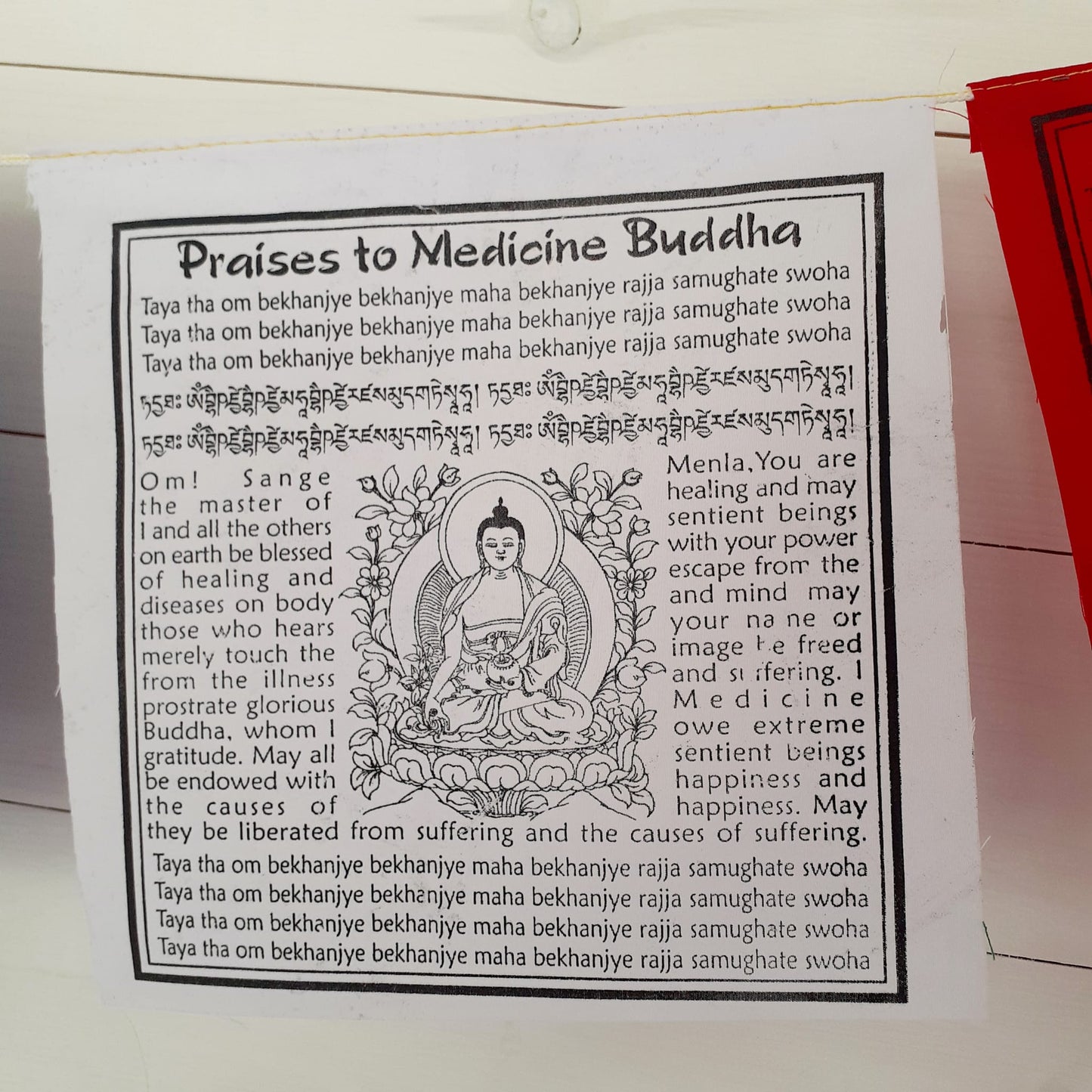 Tibetan prayer flags Medicine Buddha