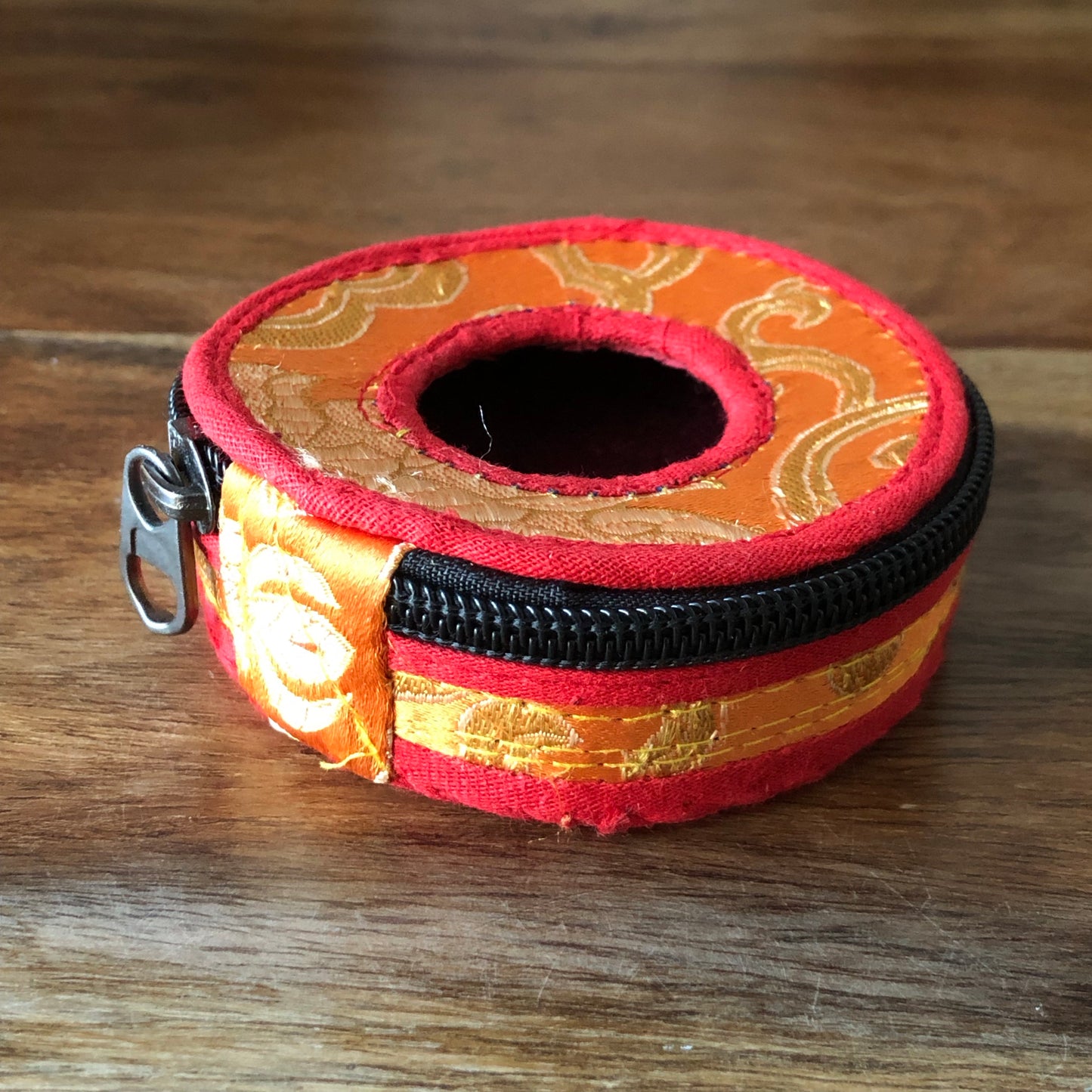 Tingsha case orange/red 7.5 cm
