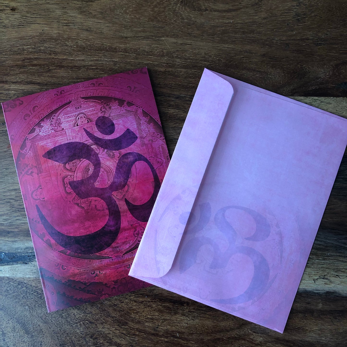 Pink Om All occasion greetings card