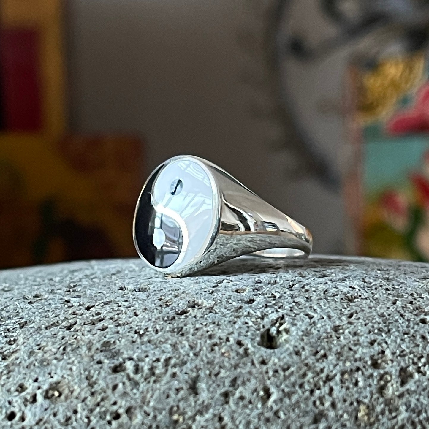 Yin Yang Ring 925 solid Silver