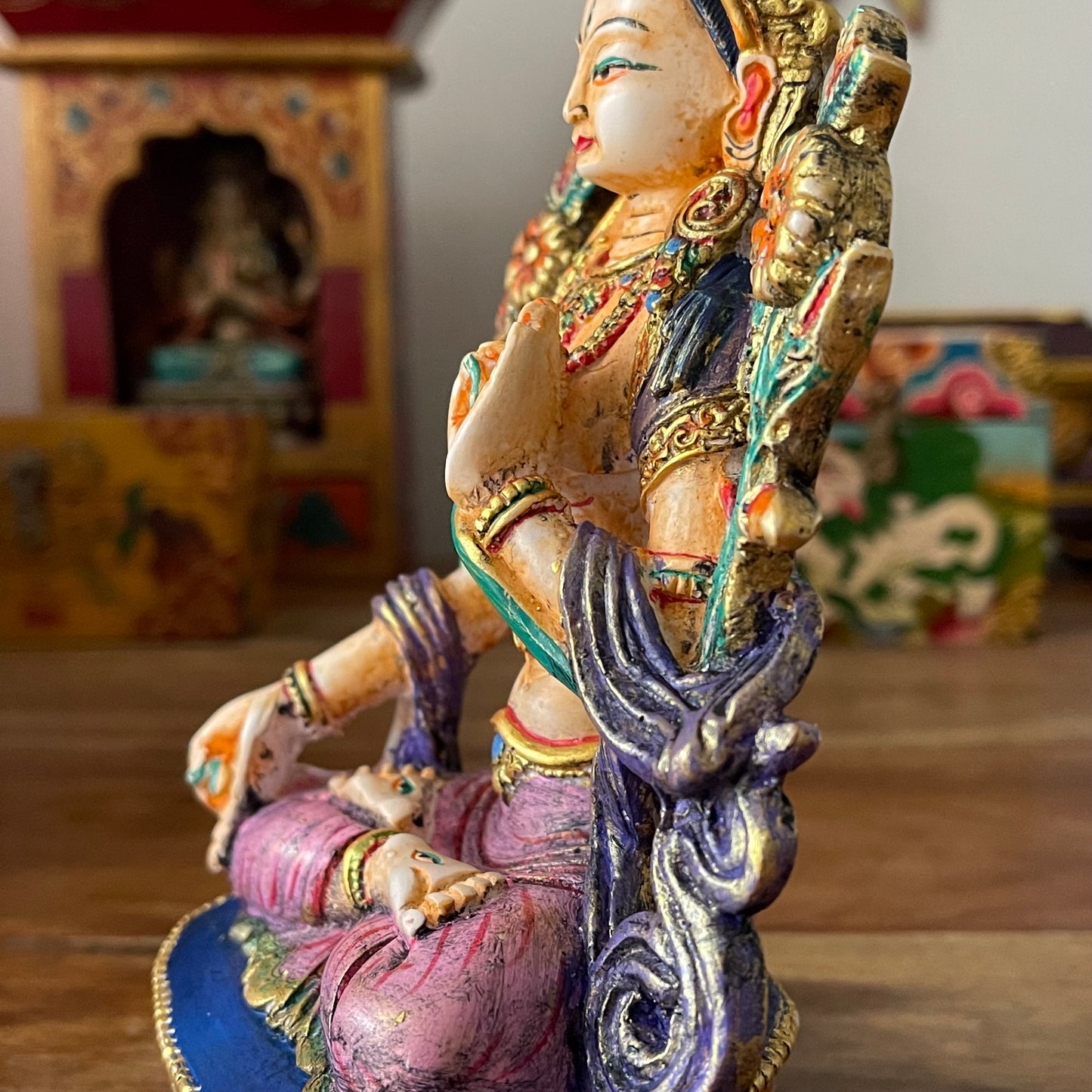 Resin Statue of White Tara 20cm
