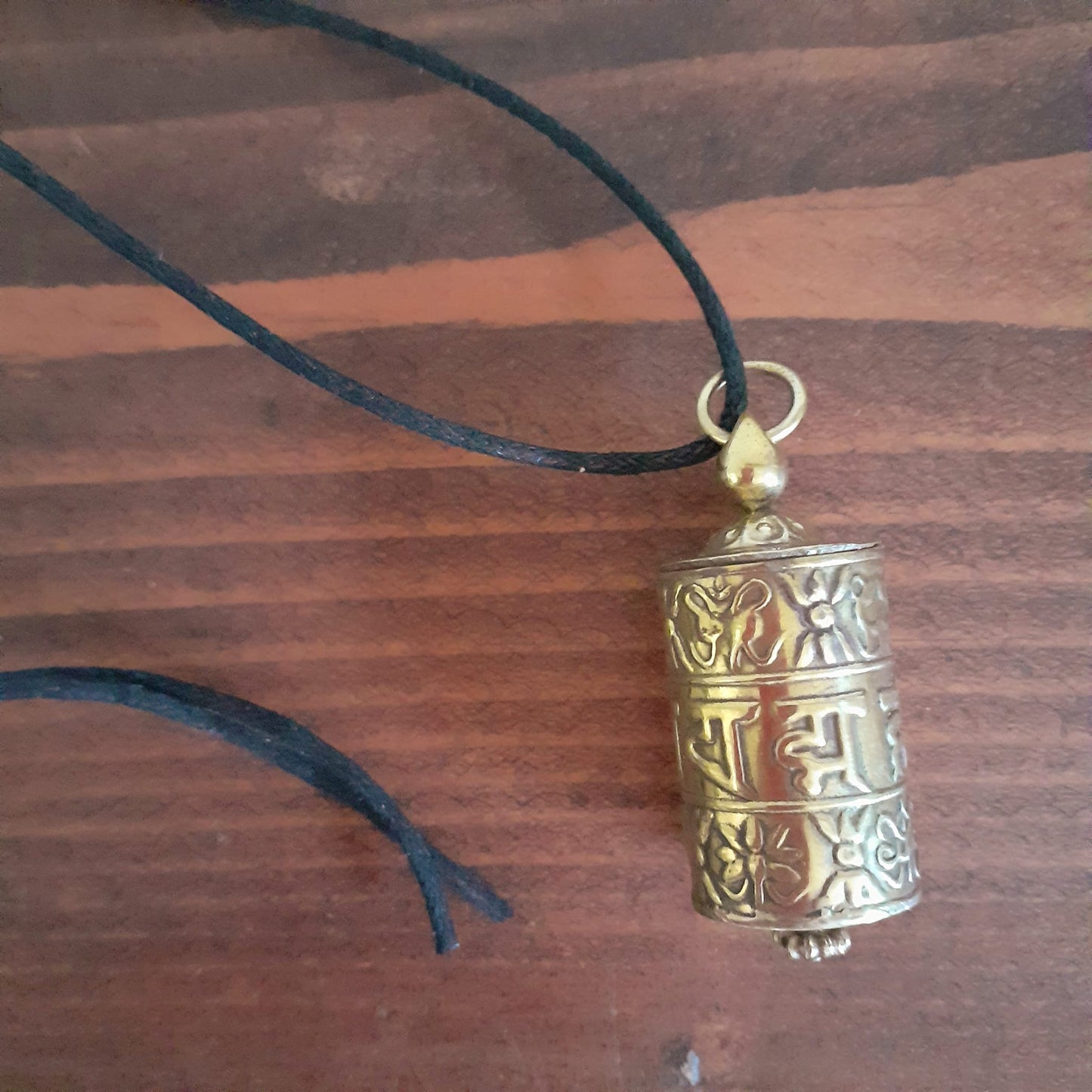 Brass Prayer Wheel necklace Pendant